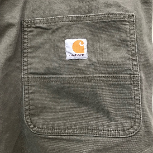 Carhartt Men's Rugged Flex Relaxed Fit Canvas Work Short 102514 size 54 Green - Picture 5 of 6